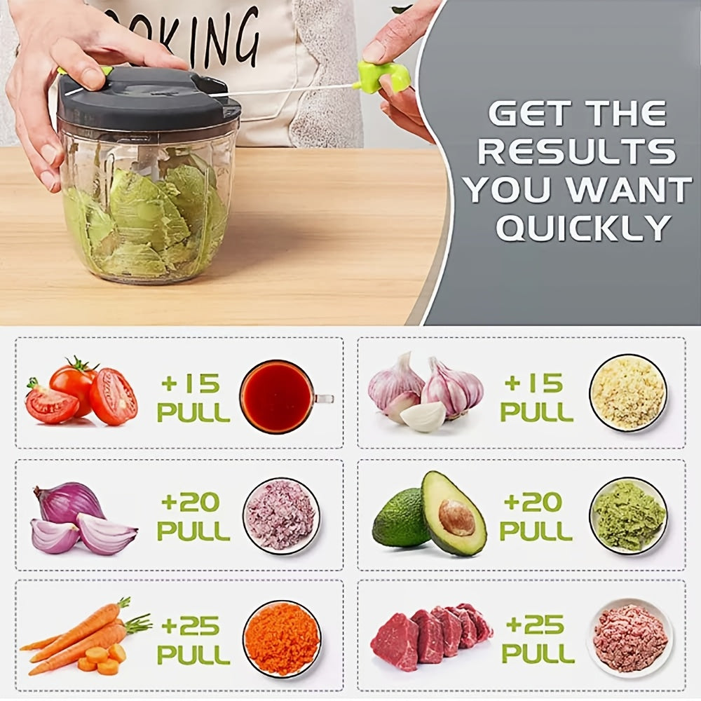 Vegetable Chopper Professional Onion Chopper Multifunctional Food Chopper Kitchen Onion Chopper with 3/5 Blades, Salad Potato, Carrot, Garlic Container, Kitchen Gadget Set