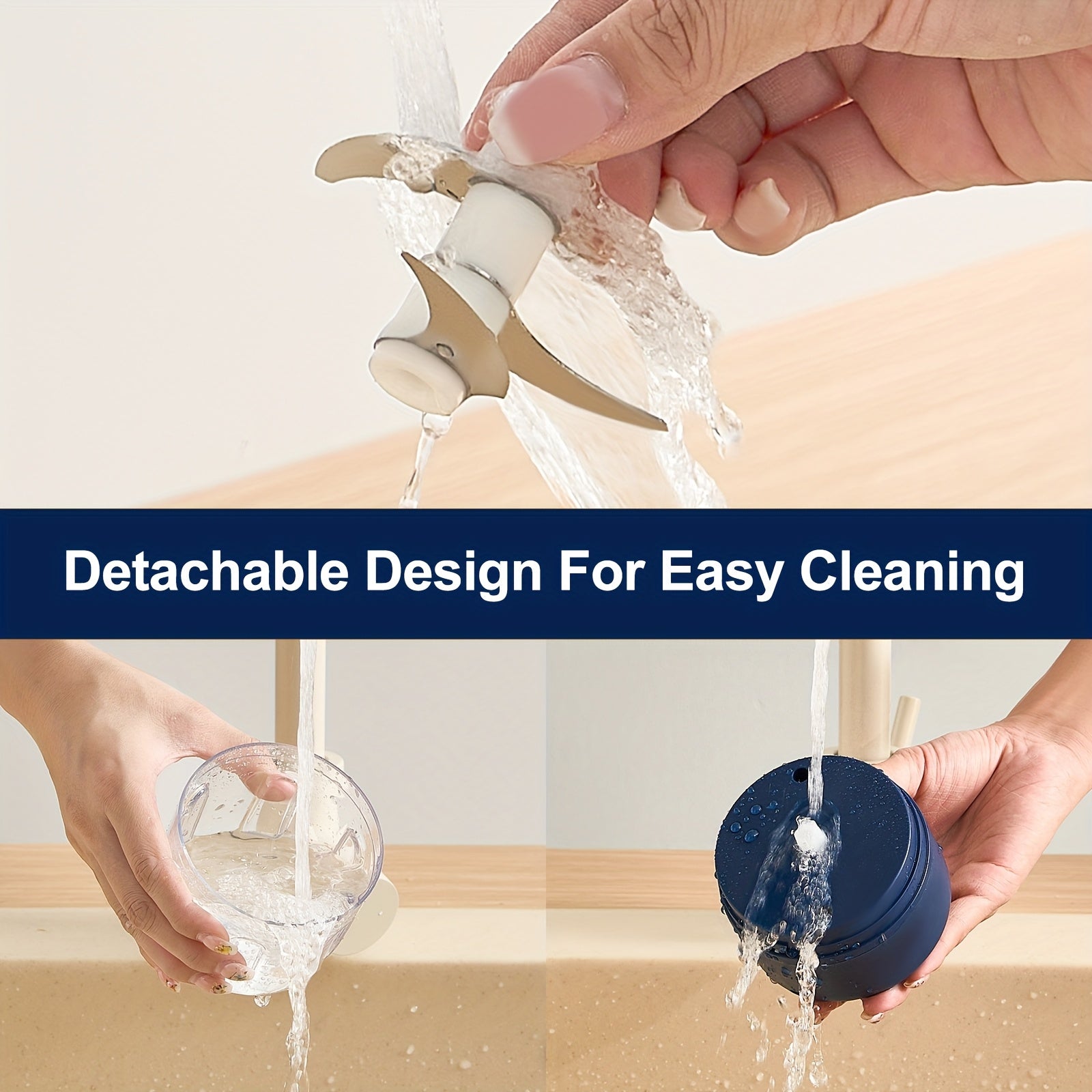 Naibsan Electric Food Shredder - Mini Meat Grinder, Garlic Puree Maker | Portable, 5000rpm, 251ml, USB Charging, Rechargeable Lithium Battery