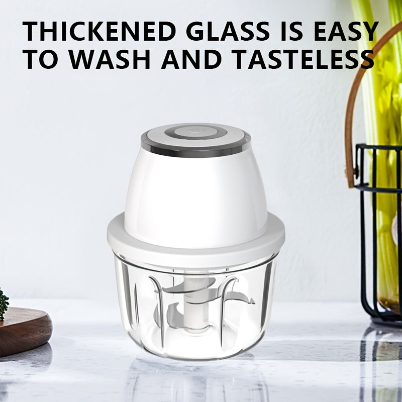 Selected Gifts for Labor Day, 1pc New Electric Garlic Beater, Multifunctional Garlic Peeler, Household Small Automatic Meat Grinder, Garlic Pulling And Mashing Machine, Electric Cooking Machine, High-power Mini Garlic Beater., Garlic Crusher, Garlic