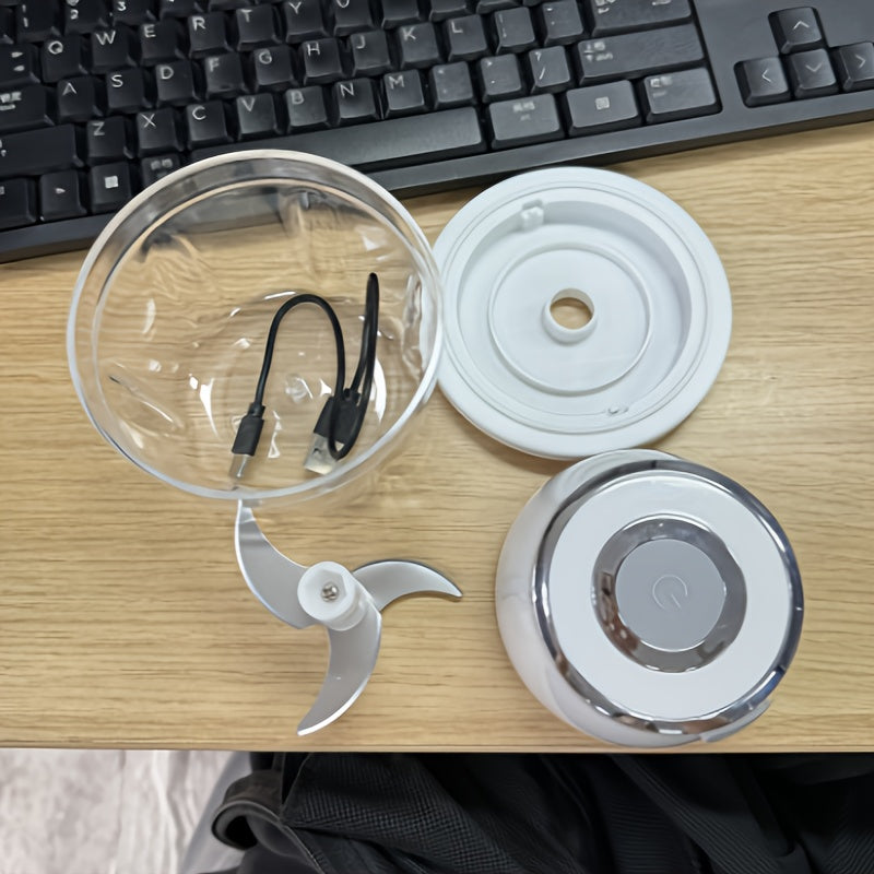 Electric Garlic Chopper, Mini Portable Vegetable Chopper, Garlic Grinder, Onion Chopper, Blender to Vegetables, Wireless Food Processor for Ginger, Chili, Fruit, Meat, Etc.