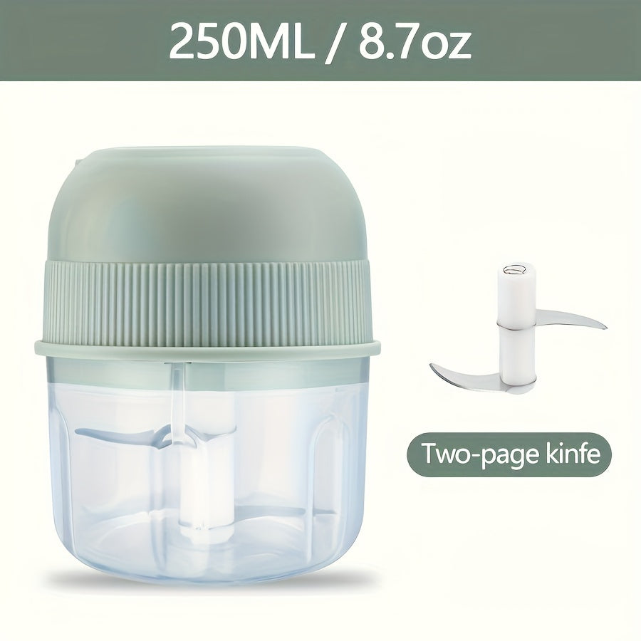 250ml Electric Mini Garlic Chopper USB Meat Grinder Garlic Crusher Sturdy Ginger and Vegetable Crusher with Safety for Switch, Thickened, Chopper