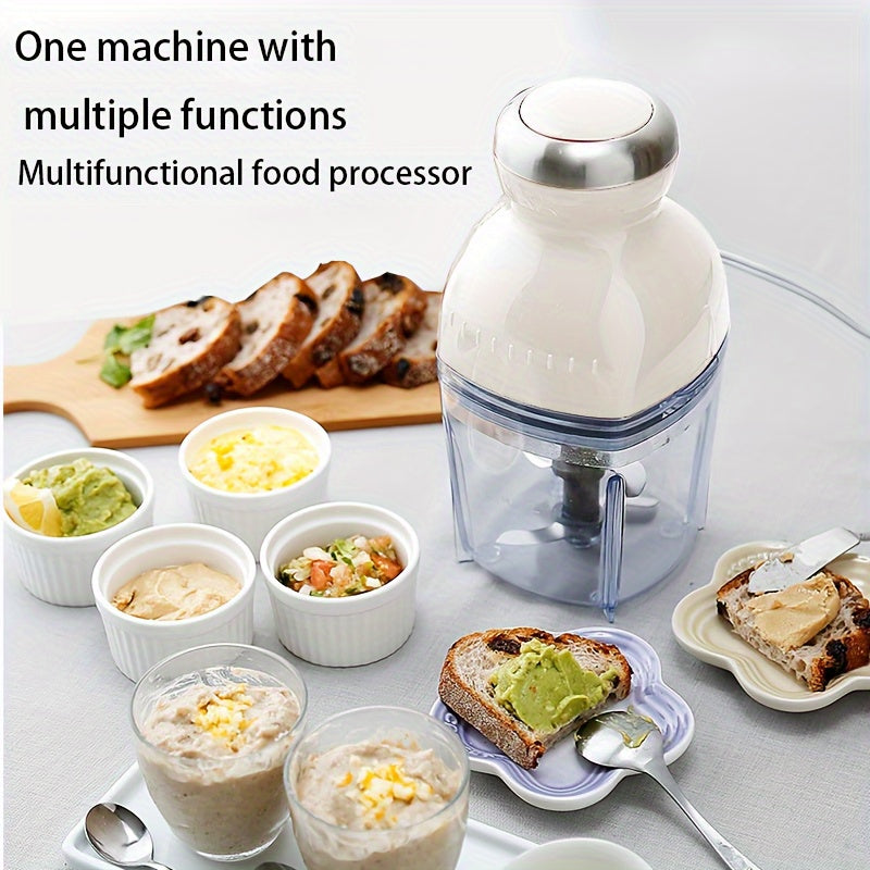 1pc Meat Churn, Portable Non-Woven Meat Grinder & Baby Food Supplement Machine - Multi-Purpose Electric Cooking Appliance with 24000 RPM, US Plug, Ideal for Home & Restaurant Use, Durable Plastic Design, Kitchen Gadget, Modern Kitchenware, Efficient