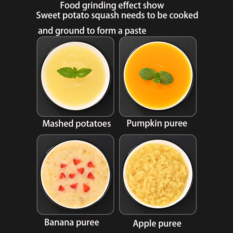 1pc Meat Churn, Portable Non-Woven Meat Grinder & Baby Food Supplement Machine - Multi-Purpose Electric Cooking Appliance with 24000 RPM, US Plug, Ideal for Home & Restaurant Use, Durable Plastic Design, Kitchen Gadget, Modern Kitchenware, Efficient