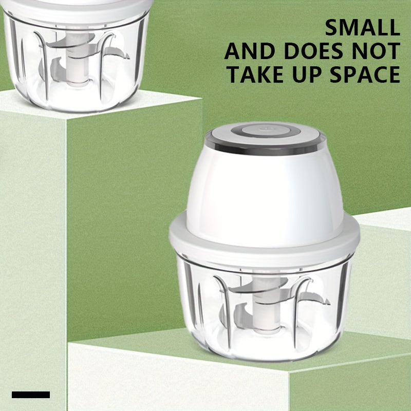 Selected Gifts for Labor Day, 1pc New Electric Garlic Beater, Multifunctional Garlic Peeler, Household Small Automatic Meat Grinder, Garlic Pulling And Mashing Machine, Electric Cooking Machine, High-power Mini Garlic Beater., Garlic Crusher, Garlic