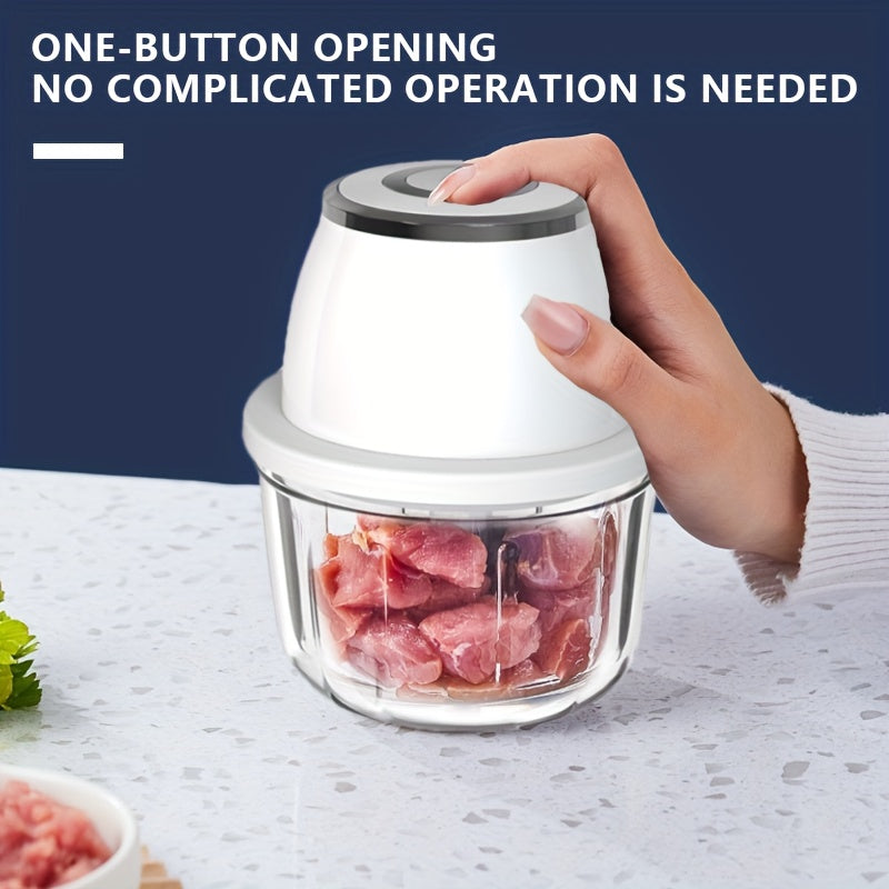 Selected Gifts for Labor Day, 1pc New Electric Garlic Beater, Multifunctional Garlic Peeler, Household Small Automatic Meat Grinder, Garlic Pulling And Mashing Machine, Electric Cooking Machine, High-power Mini Garlic Beater., Garlic Crusher, Garlic