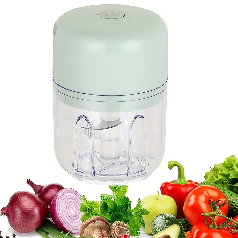 Electric Mini Garlic Chopper, portable rechargeable food processor with USB, stainless steel blades, garlic blender for garlic, onion, meat, chili, compact kitchen tool, Garlic Peeler Electric, Automatic Garlic Peeler, Automatic Peeler for Garlic, Garlic