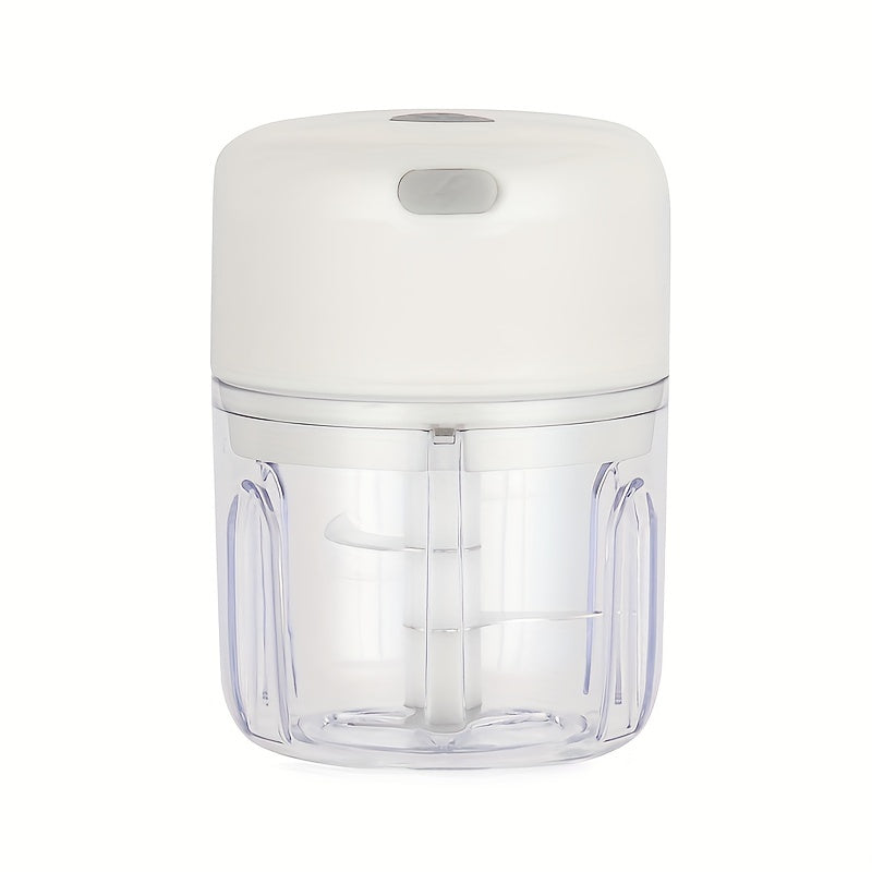 1pc Electric Mini Garlic Chopper with a Capacity of 100+8.45oz, USB MeatGrinder, And Garlic Crusher. it ls a Robust Tool for Crushing Ginger AndVegetables, Featuring a Safety Switch And a Thickened Design.
