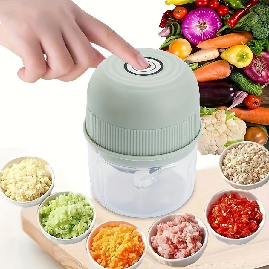 250ml Electric Mini Garlic Chopper USB Meat Grinder Garlic Crusher Sturdy Ginger and Vegetable Crusher with Safety for Switch, Thickened, Chopper