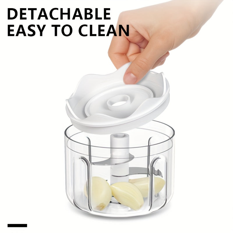 Selected Gifts for Labor Day, 1pc New Electric Garlic Beater, Multifunctional Garlic Peeler, Household Small Automatic Meat Grinder, Garlic Pulling And Mashing Machine, Electric Cooking Machine, High-power Mini Garlic Beater., Garlic Crusher, Garlic