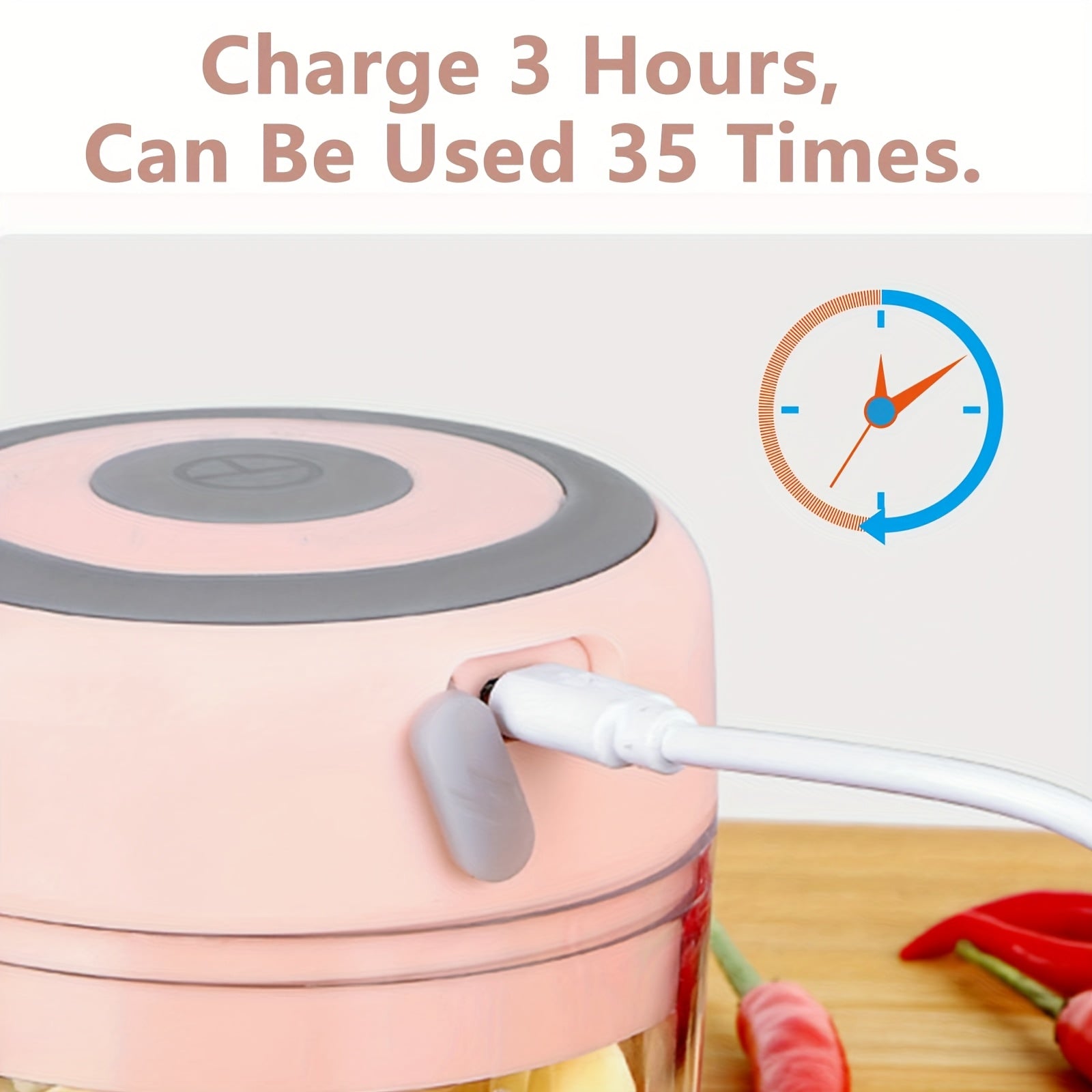 Portable USB Rechargeable Electric Mini Garlic Slicer (8.45 Ounces) - Vegetable, Salad, Lettuce, Onion, Pepper Chopper, Tomato Dicer, Convenient And Faster, Mother's Day Gift