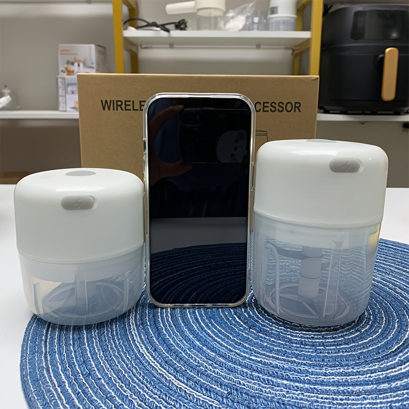 3.38/8.45oz Electric Mini Garlic Chopper USB Meat Grinder Garlic Masher Machine Sturdy Durable Crushed Ginger Vegetable Crusher Kitchenware