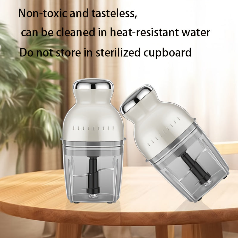 2pcs Meat Churn, Portable Non-embroidered Meat Grinder, Baby Food Supplement Machine, Multi-purpose Garlic Peeler In Kitchen, Mincer For Twisted Dumplings And Garlic Peeler For Twisted Vegetables, Suitable For Families, Kitchens And Restaurants.