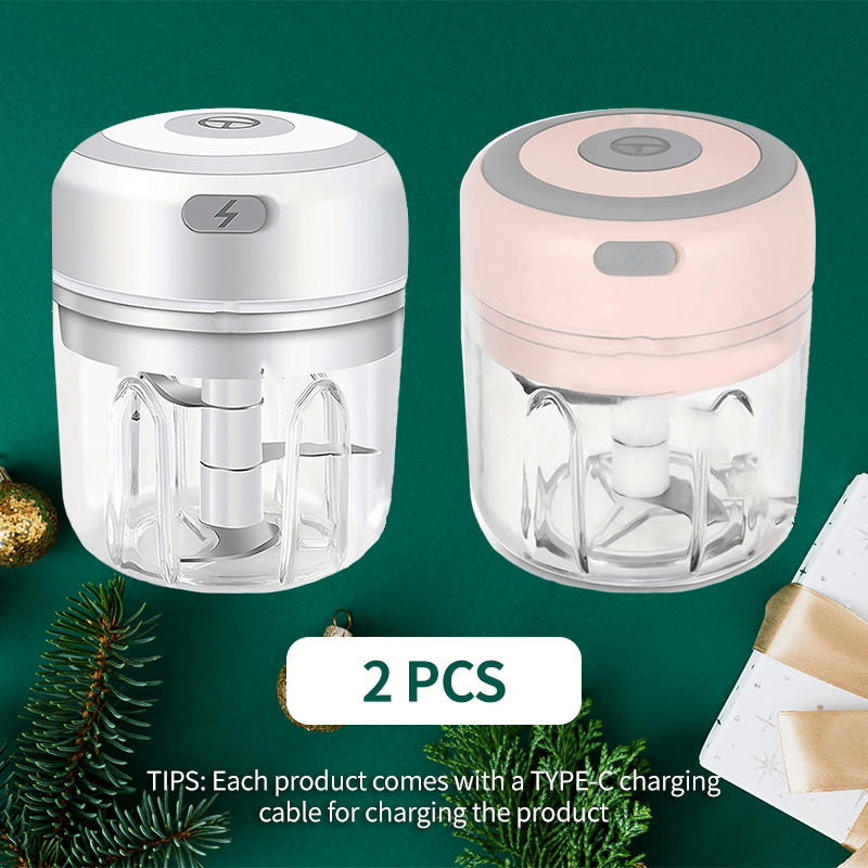 Portable USB Rechargeable Electric Mini Garlic Slicer (8.45 Ounces) - Vegetable, Salad, Lettuce, Onion, Pepper Chopper, Tomato Dicer, Convenient And Faster, Mother's Day Gift