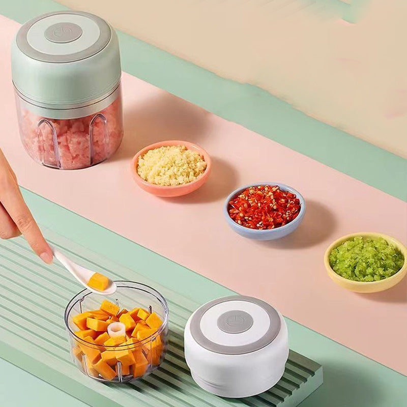 Electric Mini Garlic Chopper, portable rechargeable food processor with USB, stainless steel blades, garlic blender for garlic, onion, meat, chili, compact kitchen tool, Garlic Peeler Electric, Automatic Garlic Peeler, Automatic Peeler for Garlic, Garlic