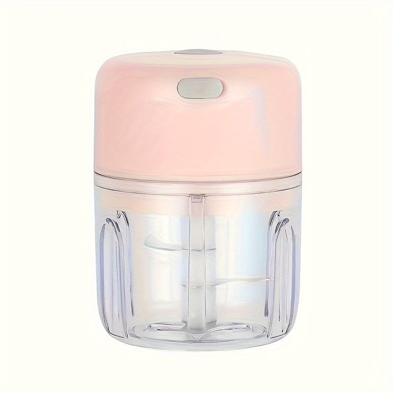 3.38/8.45oz Electric Mini Garlic Chopper USB Meat Grinder Garlic Masher Machine Sturdy Durable Crushed Ginger Vegetable Crusher Kitchenware