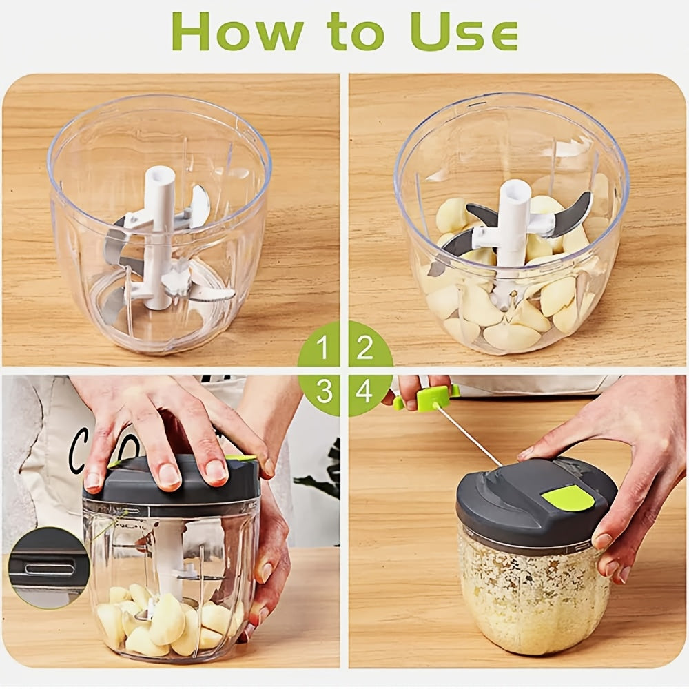 Vegetable Chopper Professional Onion Chopper Multifunctional Food Chopper Kitchen Onion Chopper with 3/5 Blades, Salad Potato, Carrot, Garlic Container, Kitchen Gadget Set