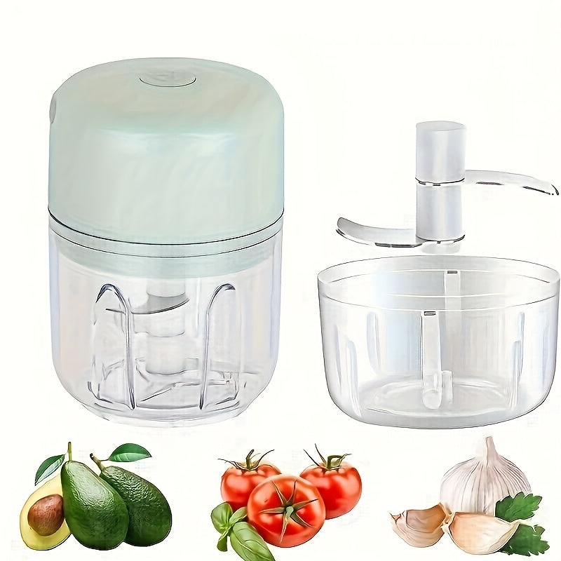 3-Color Options, 6.76oz Mini Blender - Electric Garlic & Ginger Chopper with Stainless Steel Blades for Quick Food Prep and Mashing