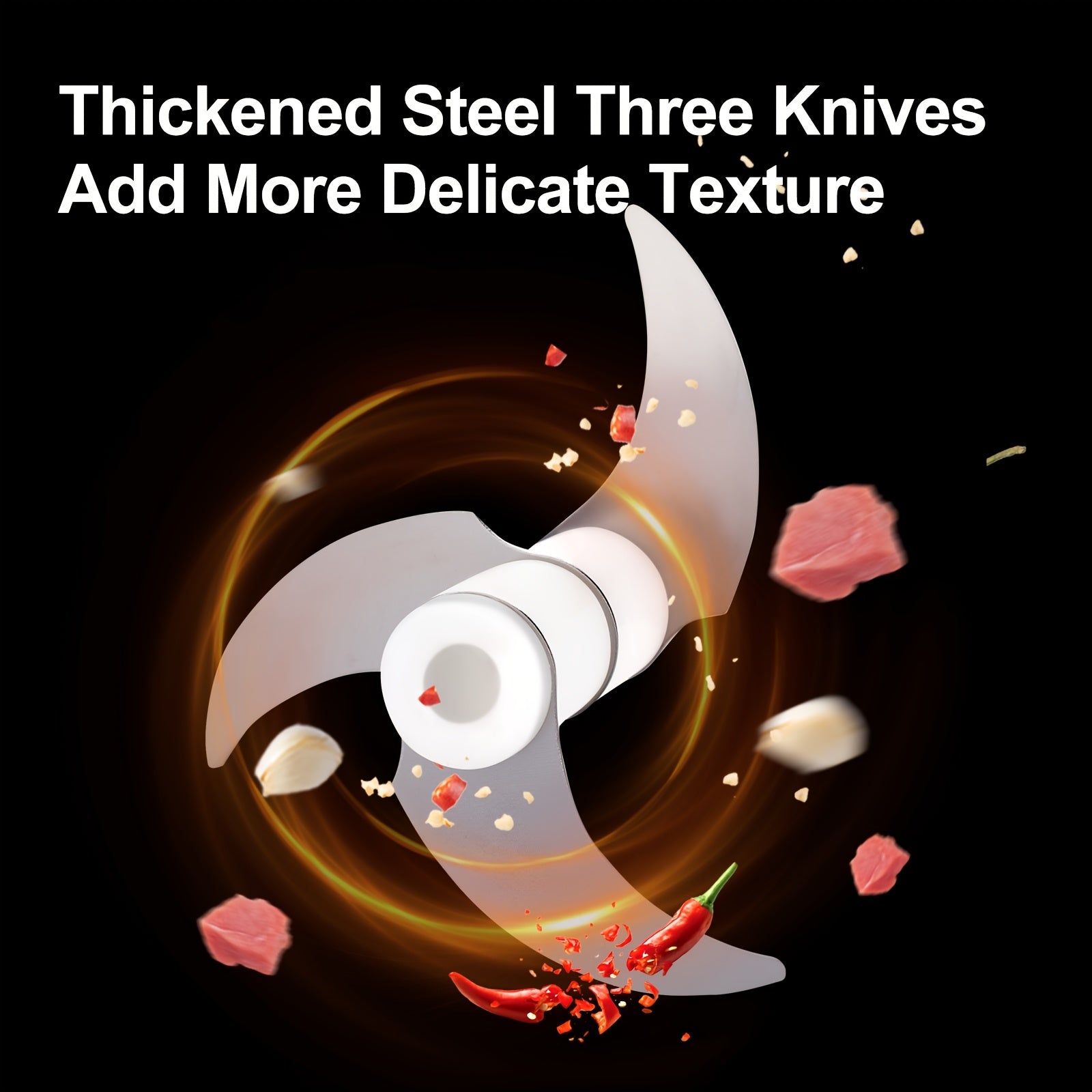 Naibsan Electric Food Shredder - Mini Meat Grinder, Garlic Puree Maker | Portable, 5000rpm, 251ml, USB Charging, Rechargeable Lithium Battery