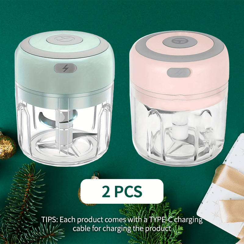 Portable USB Rechargeable Electric Mini Garlic Slicer (8.45 Ounces) - Vegetable, Salad, Lettuce, Onion, Pepper Chopper, Tomato Dicer, Convenient And Faster, Mother's Day Gift