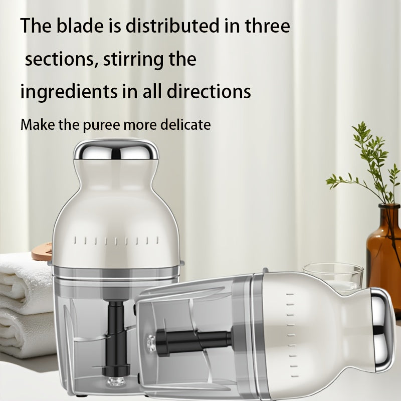 2pcs Meat Churn, Portable Non-embroidered Meat Grinder, Baby Food Supplement Machine, Multi-purpose Garlic Peeler In Kitchen, Mincer For Twisted Dumplings And Garlic Peeler For Twisted Vegetables, Suitable For Families, Kitchens And Restaurants.