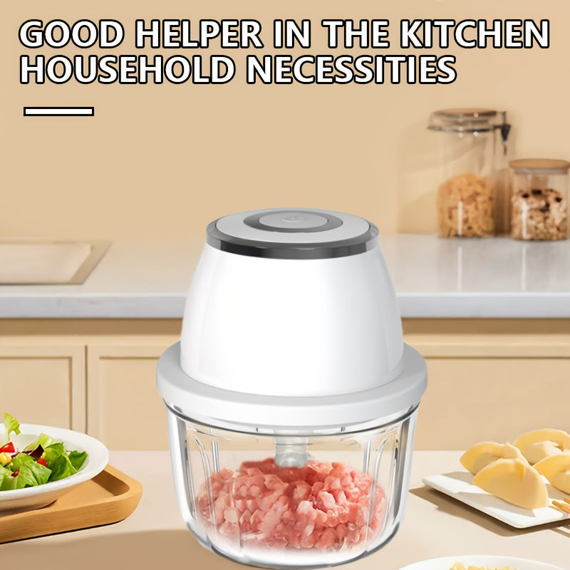 Selected Gifts for Labor Day, 1pc New Electric Garlic Beater, Multifunctional Garlic Peeler, Household Small Automatic Meat Grinder, Garlic Pulling And Mashing Machine, Electric Cooking Machine, High-power Mini Garlic Beater., Garlic Crusher, Garlic