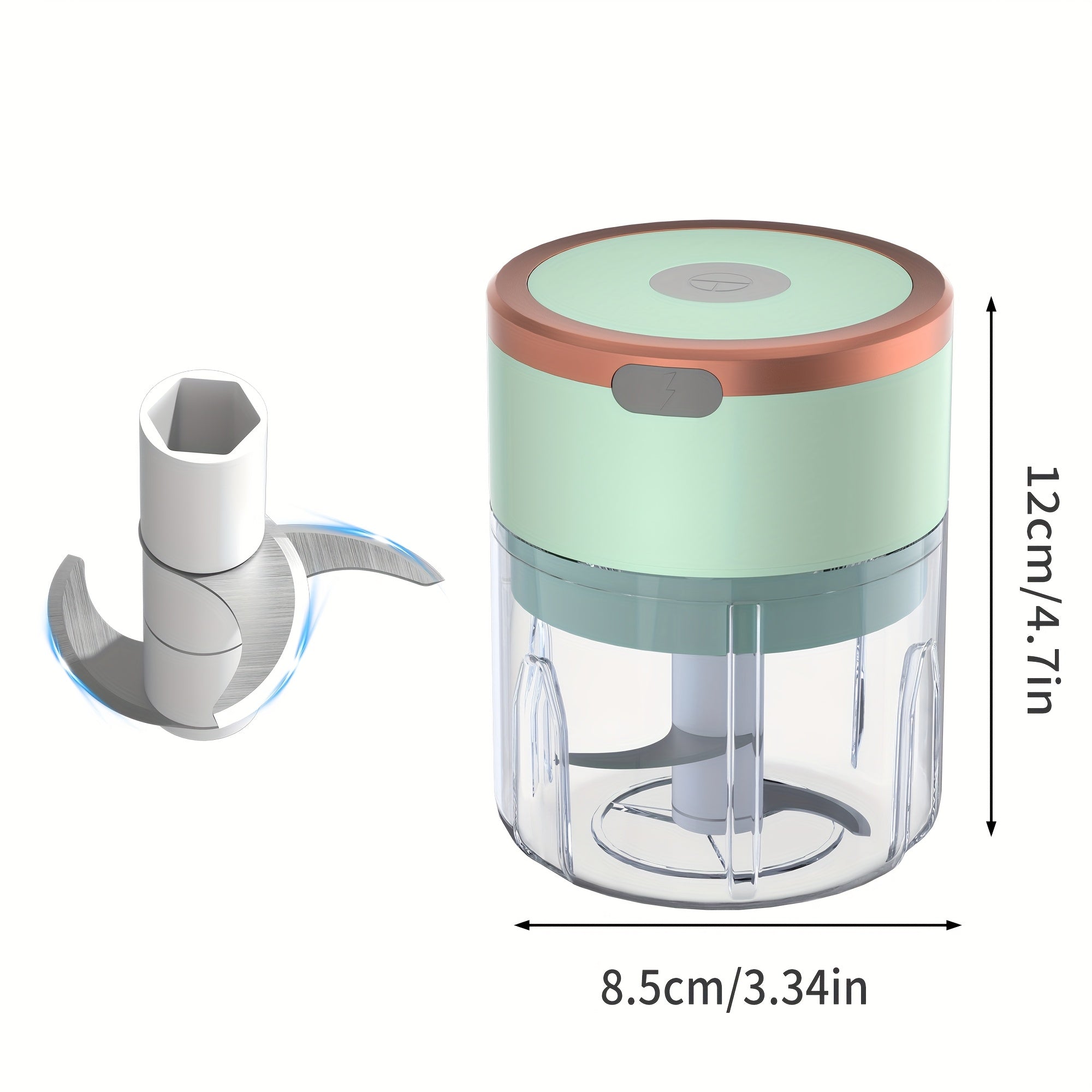 [Mini Chopper] Powerful Mini Food Chopper, Meat Grinder, Vegetable Chopper | Electric Garlic Chopper, USB Rechargeable, Wireless, 250ml