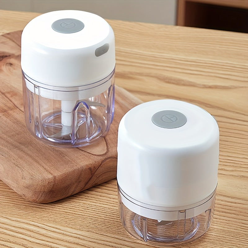 8.45oz Mini Rechargeable Garlic Chopper and Meat Grinder, Durable, Sturdy, for Crushing Garlic, Chili, Onion, Minced Meat, Nuts, and More!, Purple Garlic Grinder, Automatic Peeler for Garlic, Meal Prep Tool, Kitchen Gadget, Sleek Kitchen Tool, Compact