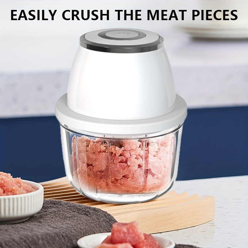 Selected Gifts for Labor Day, 1pc New Electric Garlic Beater, Multifunctional Garlic Peeler, Household Small Automatic Meat Grinder, Garlic Pulling And Mashing Machine, Electric Cooking Machine, High-power Mini Garlic Beater., Garlic Crusher, Garlic
