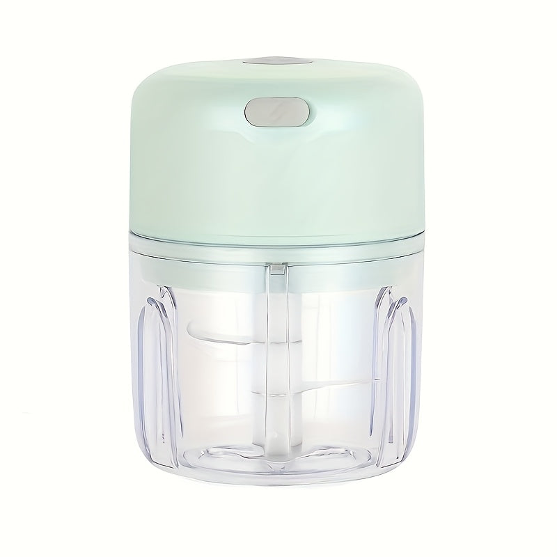 3-Color Options, 6.76oz Mini Blender - Electric Garlic & Ginger Chopper with Stainless Steel Blades for Quick Food Prep and Mashing