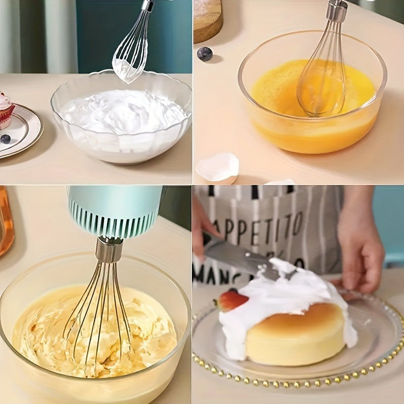 [Mini Electric Garlic Chopper] 1set, Electric Garlic Chopper, Mini Electric Vegetable CutterMultifunctional Garlic Masher, Garlic Crusher, Meat Grinder, Chilli, Onion, Celery. USB RechargeableHandheld Egg Beater with The Function Of Food Chopper, Baking
