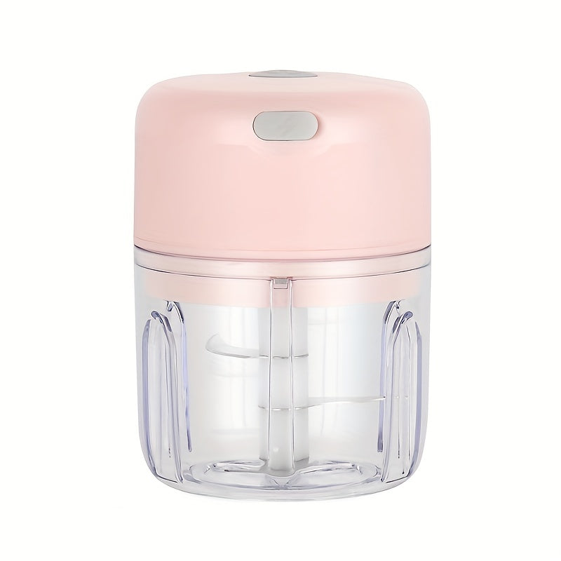 8.45oz Mini Rechargeable Garlic Chopper and Meat Grinder, Durable, Sturdy, for Crushing Garlic, Chili, Onion, Minced Meat, Nuts, and More!, Purple Garlic Grinder, Automatic Peeler for Garlic, Meal Prep Tool, Kitchen Gadget, Sleek Kitchen Tool, Compact