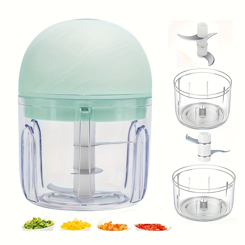 [USB Rechargeable Garlic Mincer] USB Rechargeable Electric Mini Garlic Mincer - 250ml Food Processor with 1000 RPM Motor, Portable Handheld Design for Garlic, Onion, Ginger, Chili & Vegetables - Compact Kitchen Appliance for Home & Travel, Garlic Crusher,
